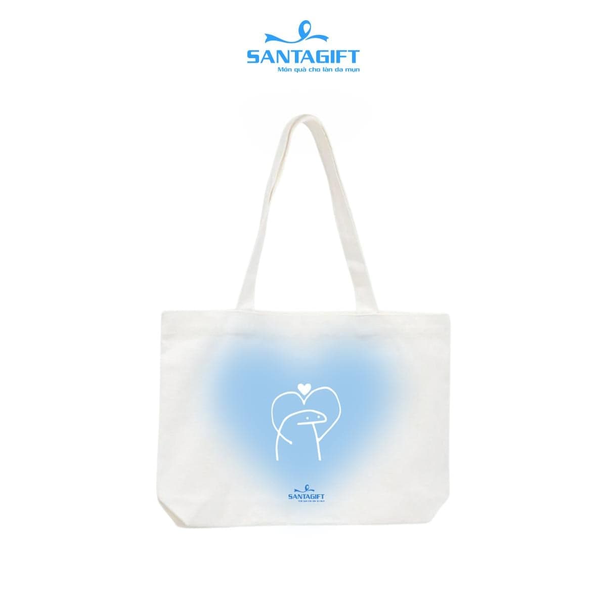 [Gift] Santagift Túi Tote canvas mini in hình trái tim